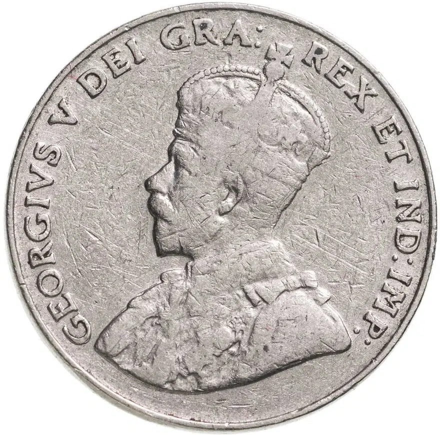 Канада 5 центов (cents) 1936, реверс