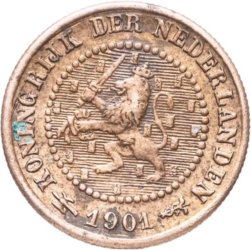 Нидерланды 1/2 цента (cent) 1901, реверс