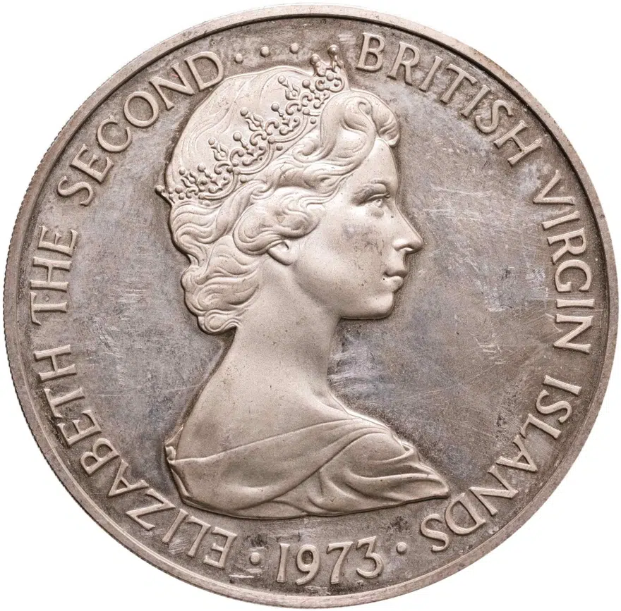 Британские Виргинские острова 1 доллар (dollar) 1973, реверс