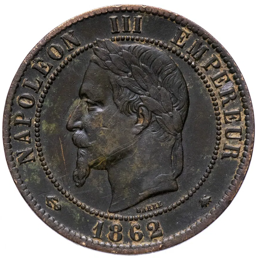 Франция 10 сантимов 1862