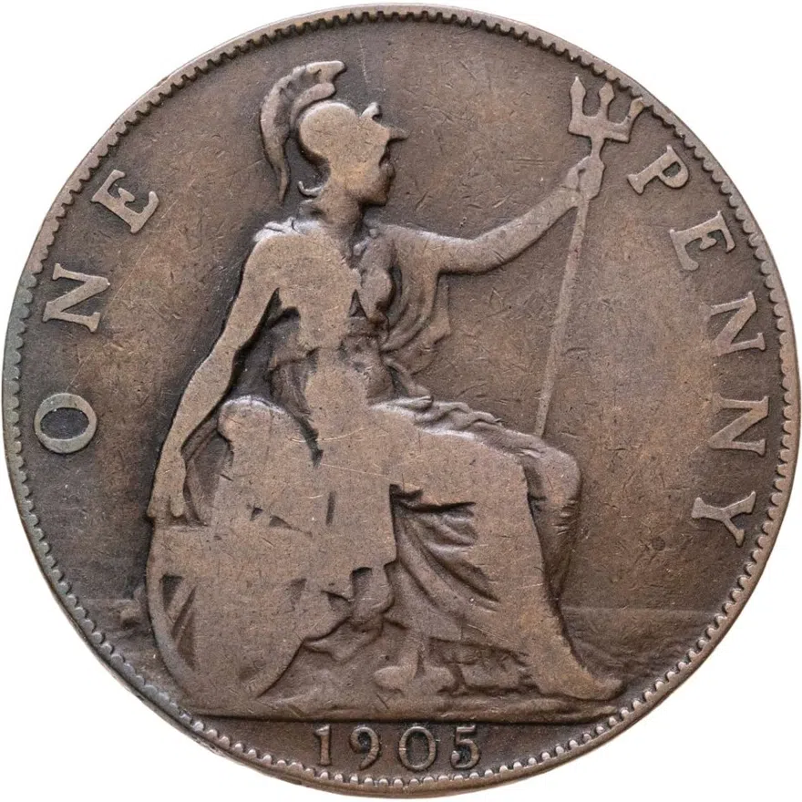 Великобритания 1 пенни (penny) 1905