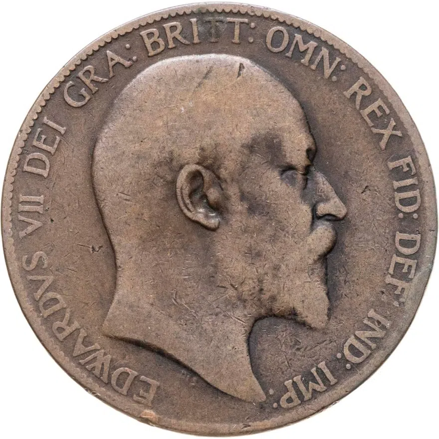 Великобритания 1 пенни (penny) 1905, реверс