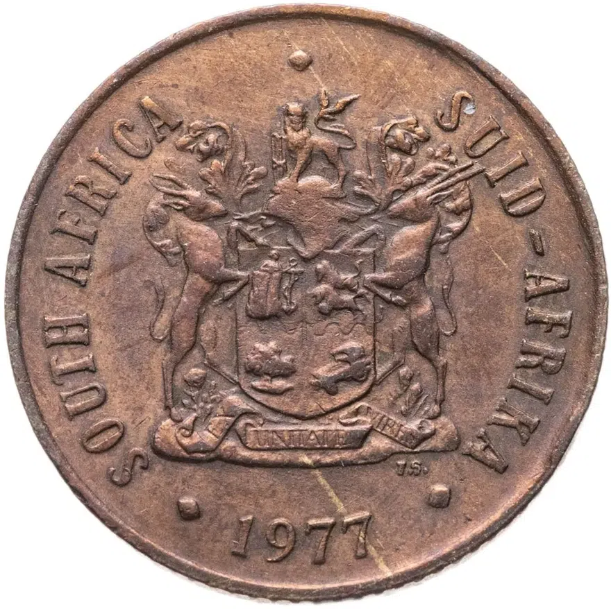 ЮАР 2 цента (cents) 1977, реверс