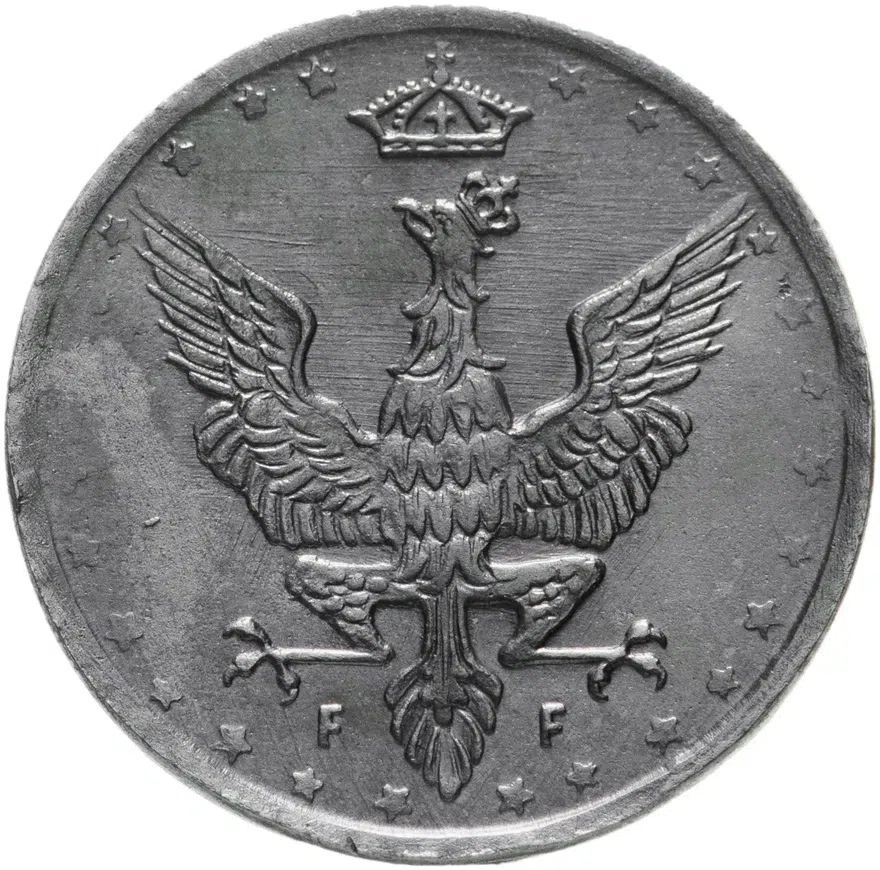 Польша 5 фенигов (fenigow) 1918, реверс