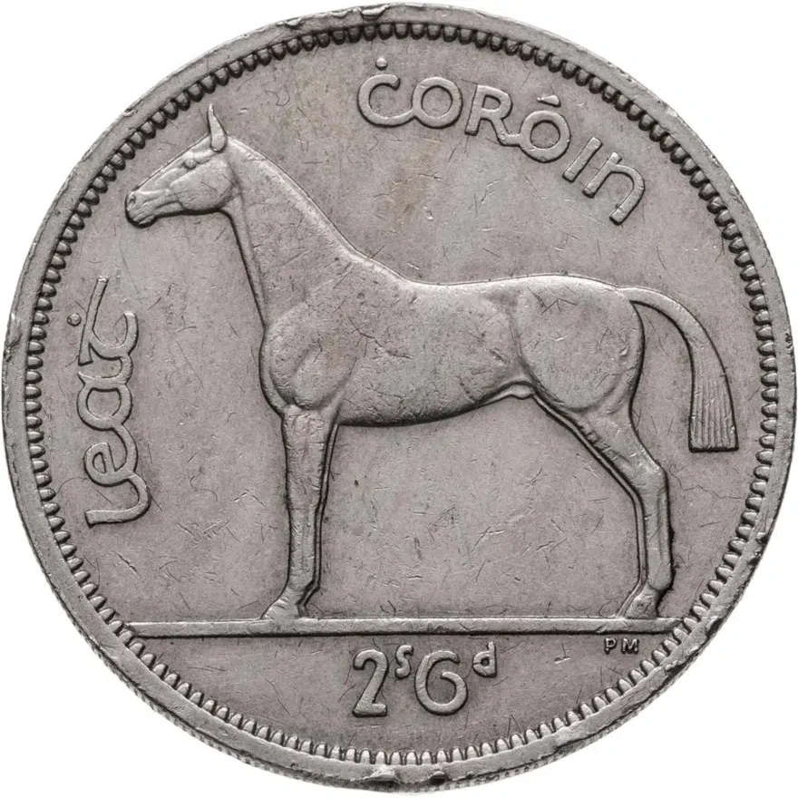 Ирландия 1/2 кроны (crown) 1962, реверс