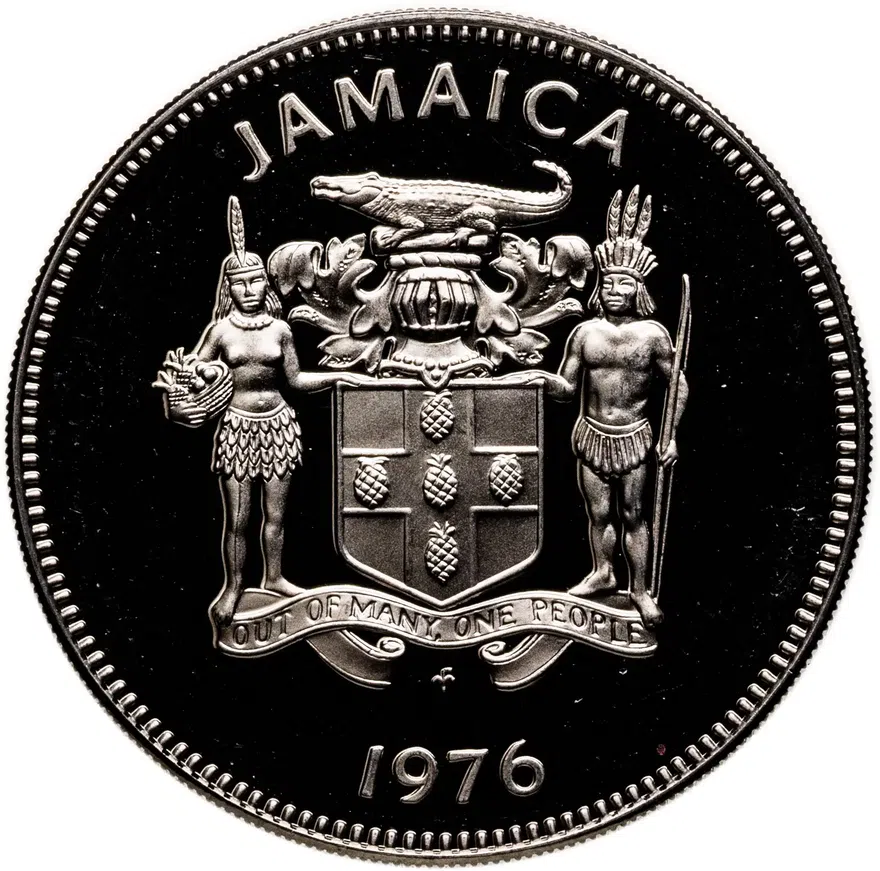 Ямайка 25 центов (cents) 1976, реверс
