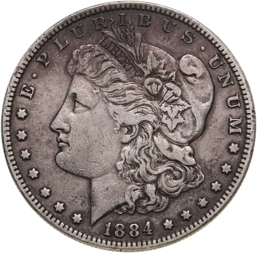 США 1 доллар (dollar) 1884  Доллар Моргана Без отметки монетного двора