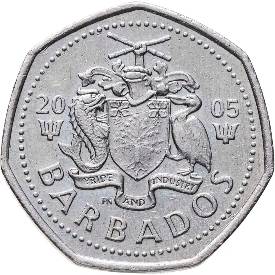 Барбадос 1 доллар (dollar) 2005, реверс