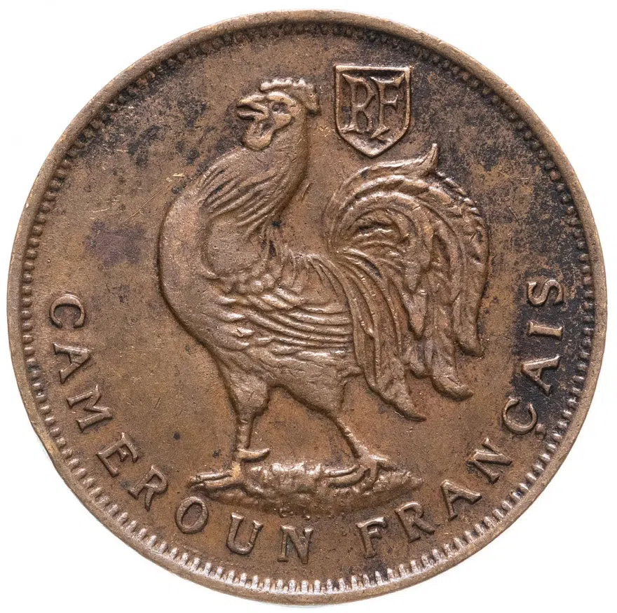 Камерун 1 франк (franc) 1943   CAMEROUN FRANÇAIS, реверс