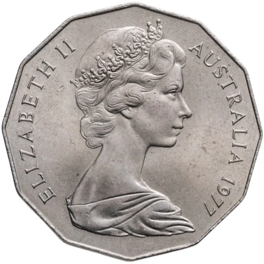 Австралия 50 центов (cents) 1977 "25-я годовщина вступления на престол королевы Елизаветы II"