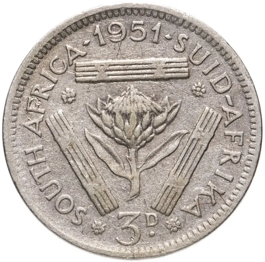 ЮАР 3 пенса 1951 Георг VI