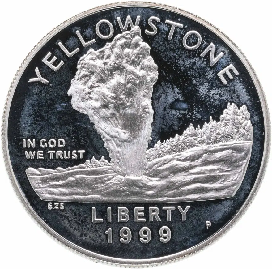 США 1 доллар (dollar) 1999 P Yellowstone (Йеллоустонский национальный парк)
