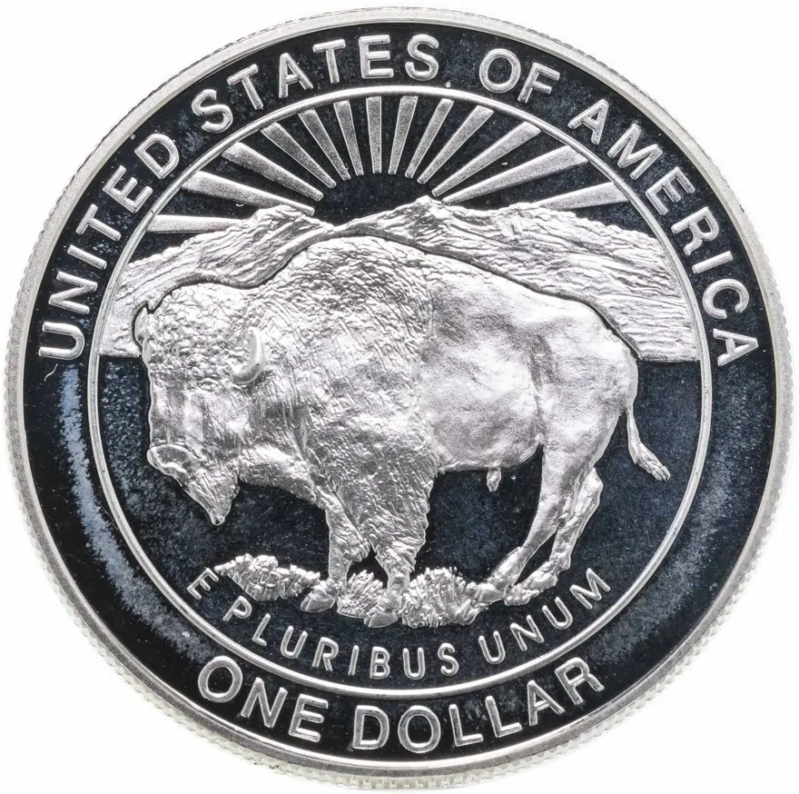 США 1 доллар (dollar) 1999 P Yellowstone (Йеллоустонский национальный парк), реверс