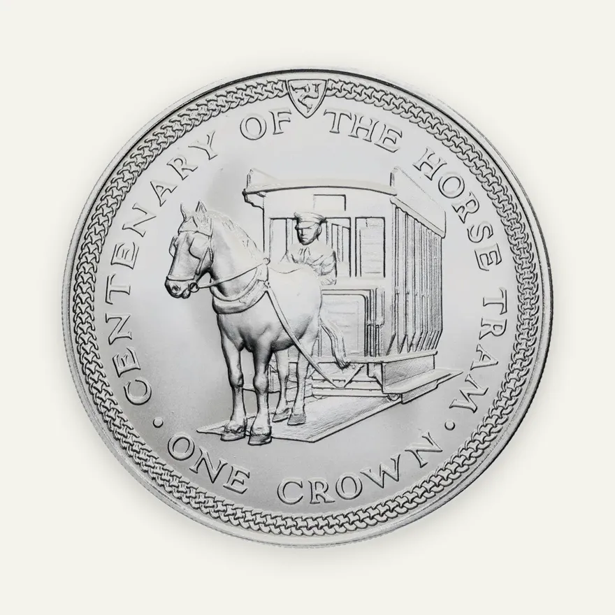 Остров Мэн 1 крона (crown) 1976 "100 лет Конной железной дороге"