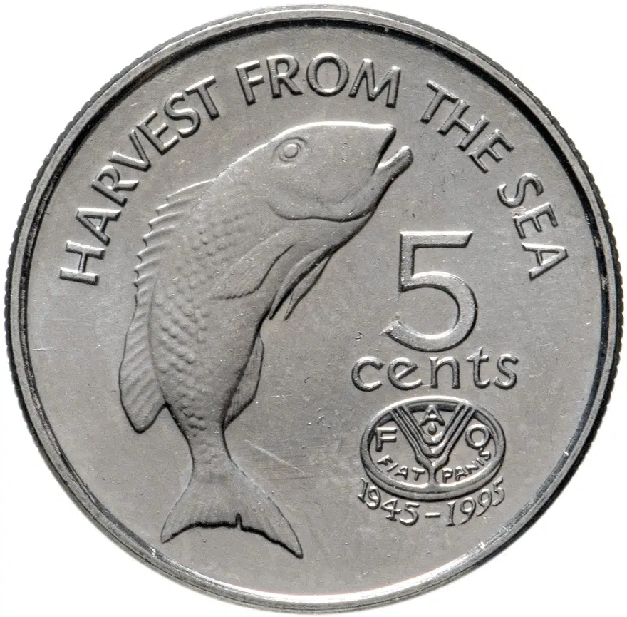 Фиджи 5 центов (cents) 1995 FAO (50 лет ФАО)