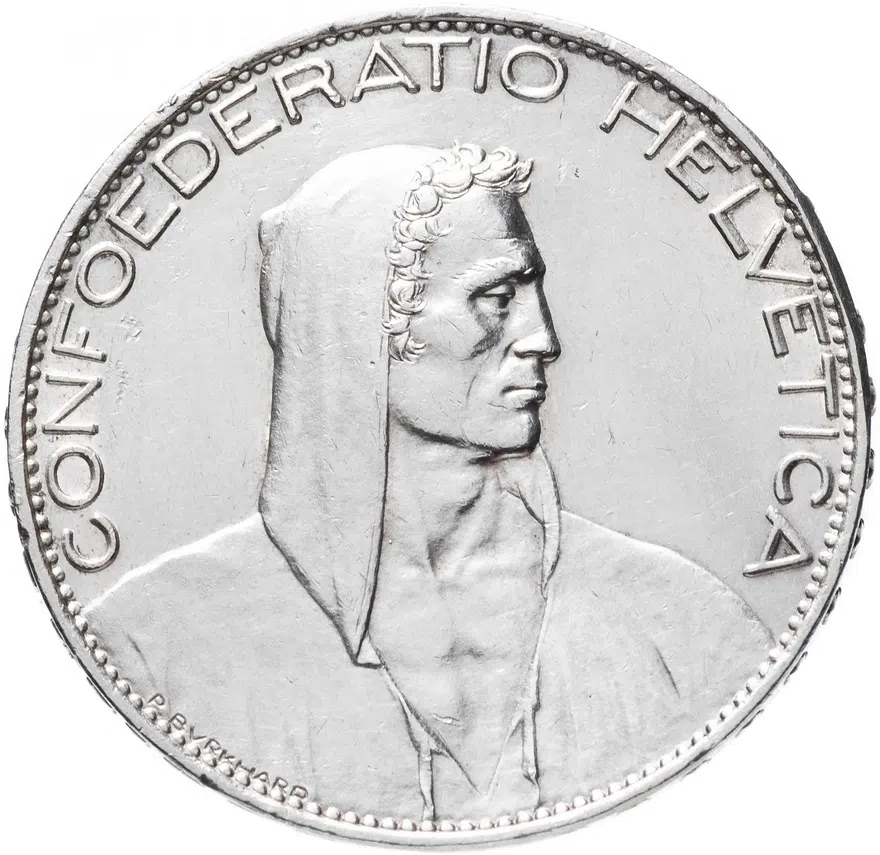 Швейцария 5 франков (francs) 1926