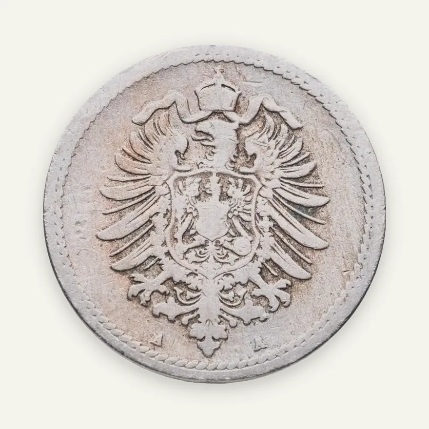 Германия 5 пфеннигов (pfennig) 1875 A  знак монетного двора: "A" - Берлин, реверс