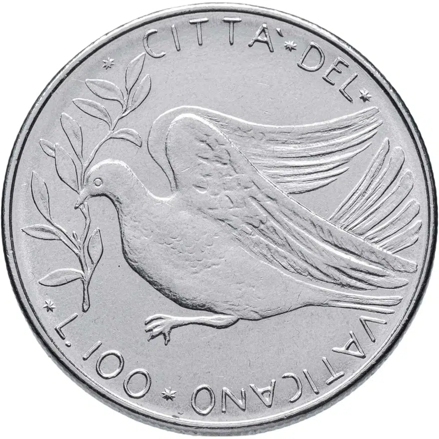 Ватикан 100 лир (lire) 1976