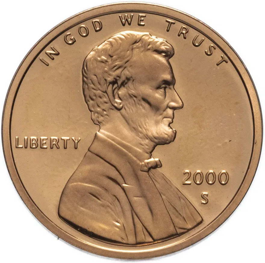 1 цент (cent) 2000 "S", реверс