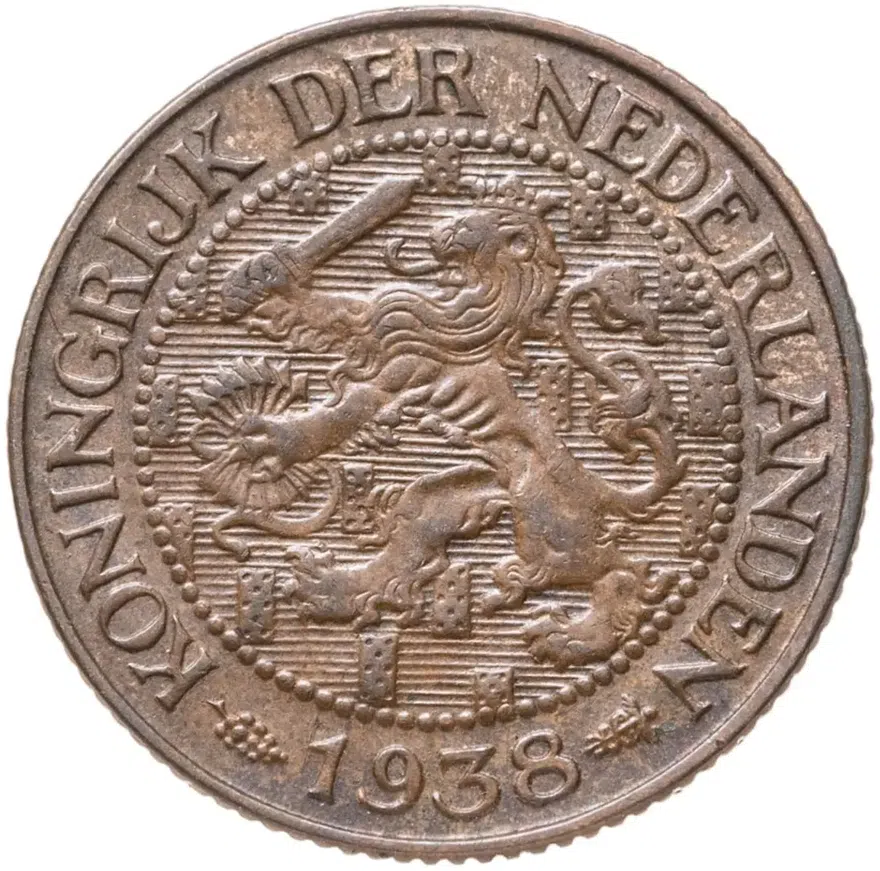 Нидерланды 1 цент (cent) 1938, реверс