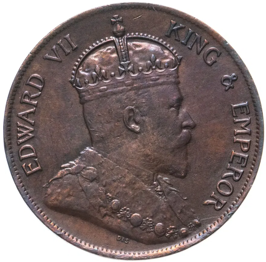 Гонконг 1 цент (cent) 1903, реверс