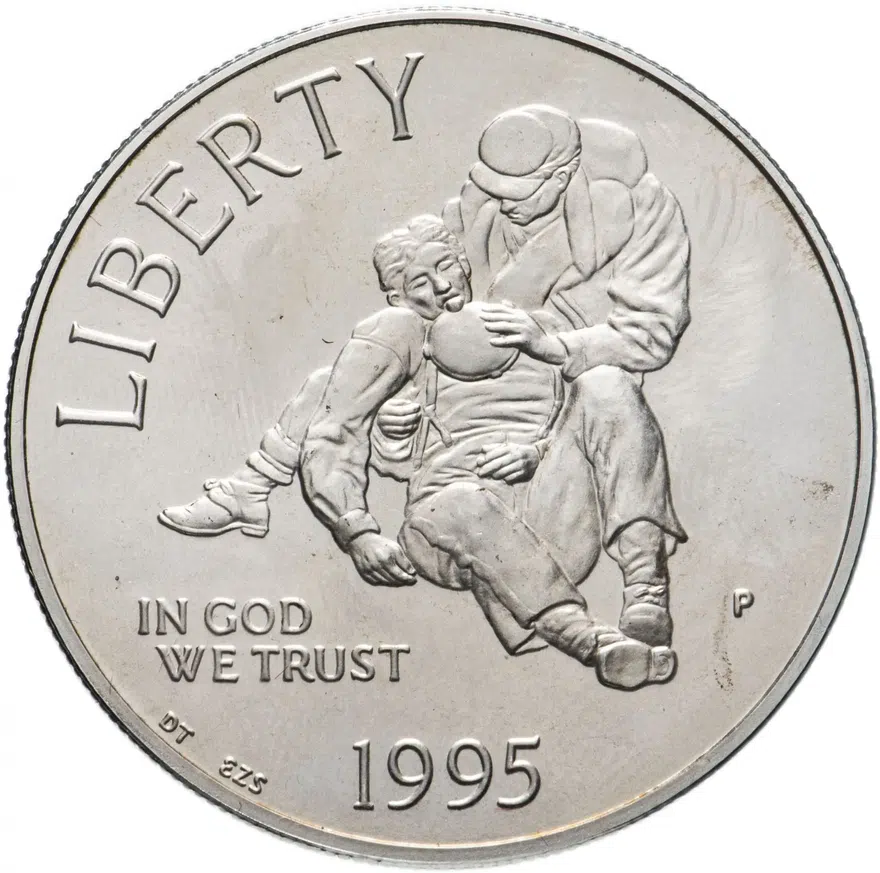США 1 dollar (доллар) 1995 "Civil War (Гражданская война)", реверс