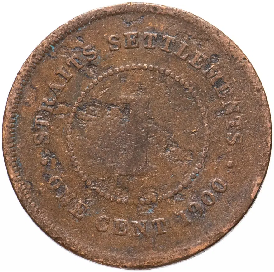 Стрейтс Сетлментс 1 цент (cent) 1900, реверс