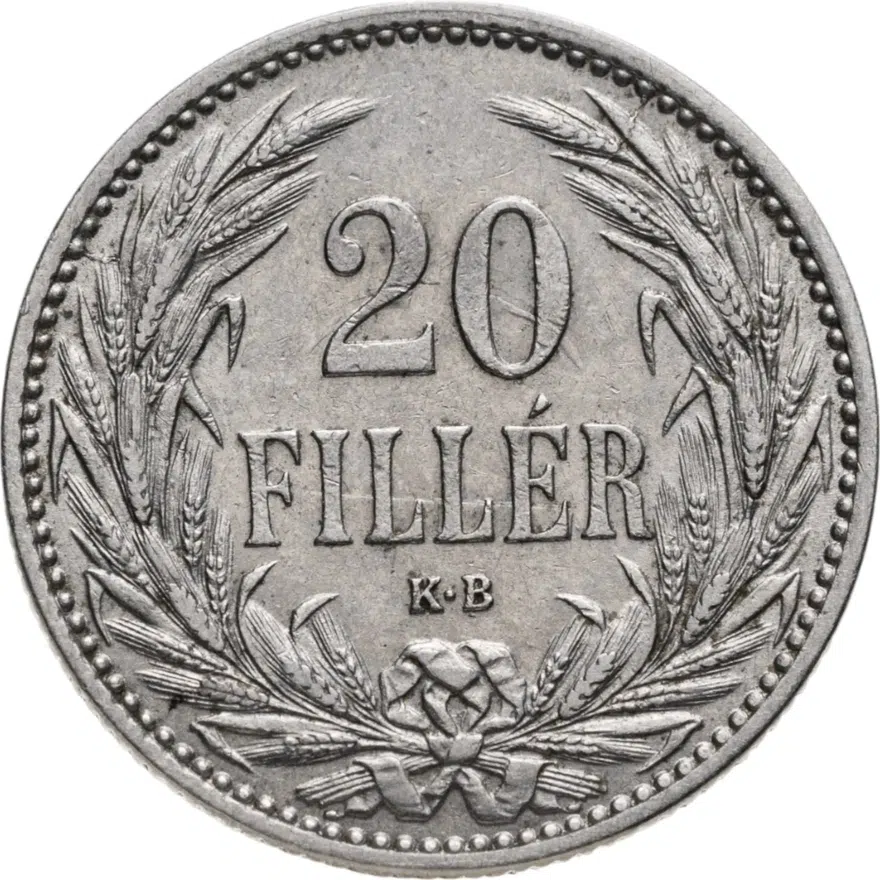 Венгрия 20 филлеров (filler) 1894, аверс