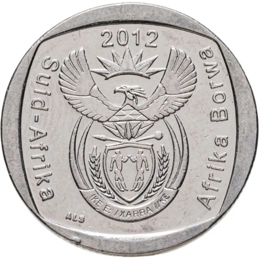 ЮАР 2 ранда (рэнда, rand) 2012, реверс