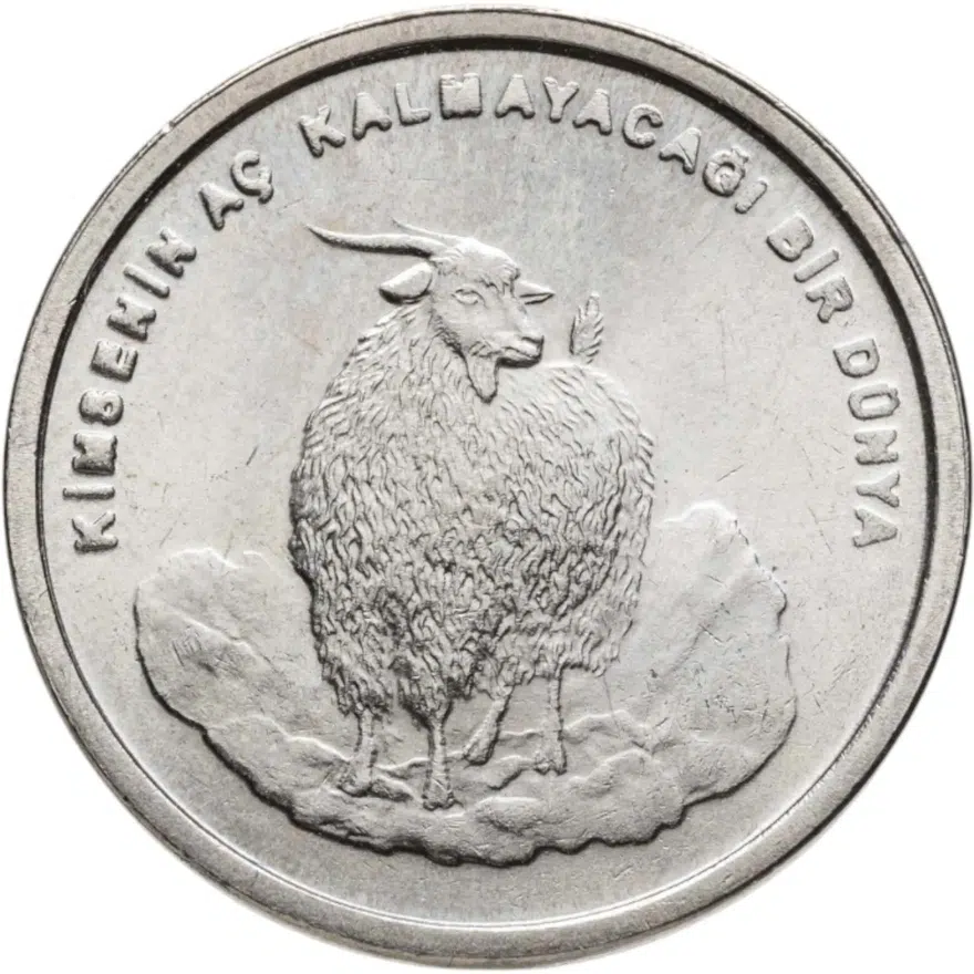 Турция 750000 лир (lira) 2002  Фауна Турции - Коза, реверс