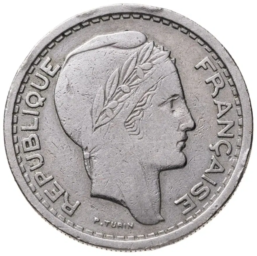Алжир 20 франков (francs) 1956, реверс