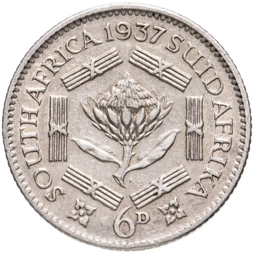 ЮАР 6 пенсов (pence) 1937