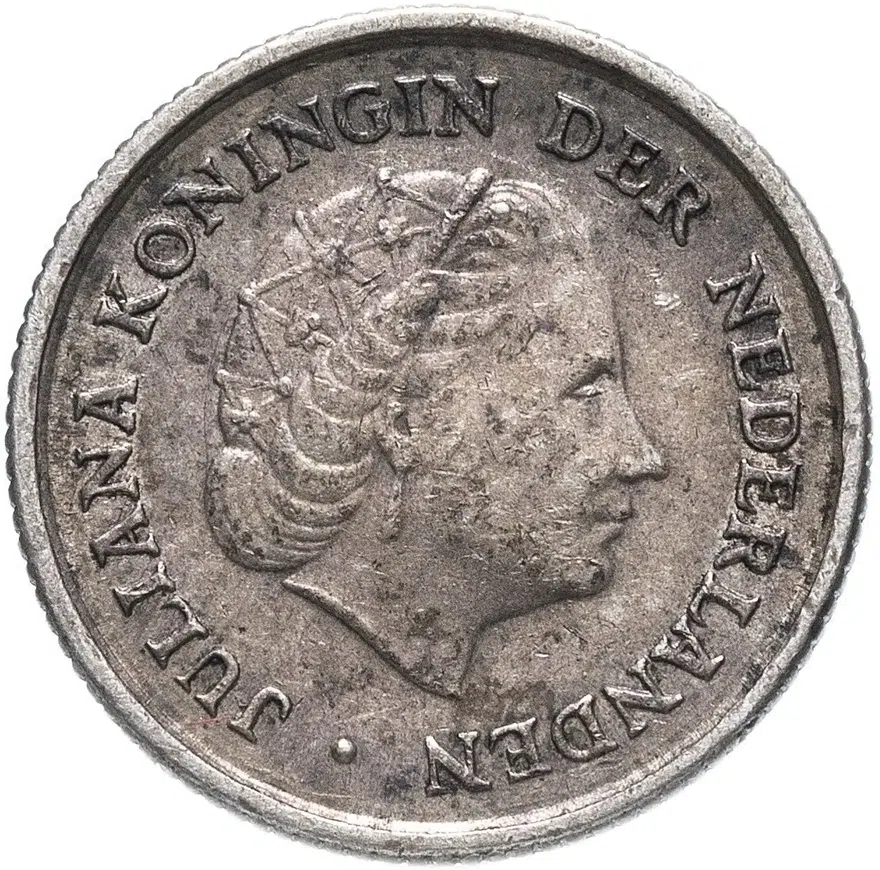 Нидерландские Антильские острова 1/10 гульдена (gulden) 1963, реверс