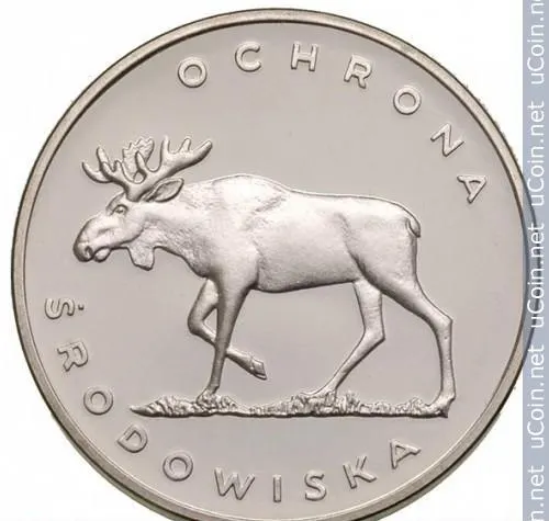 Польша 100 злотых (zlotych) 1978  Охрана окружающей среды - Лось, реверс