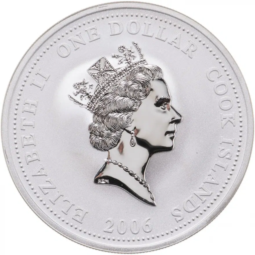 Острова Кука 1 доллар 2006  "Пожарные машины мира - Коммер", реверс