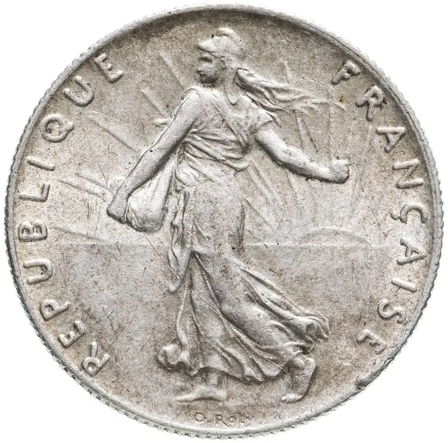 Франция 50 сантимов (centimes) 1915, реверс