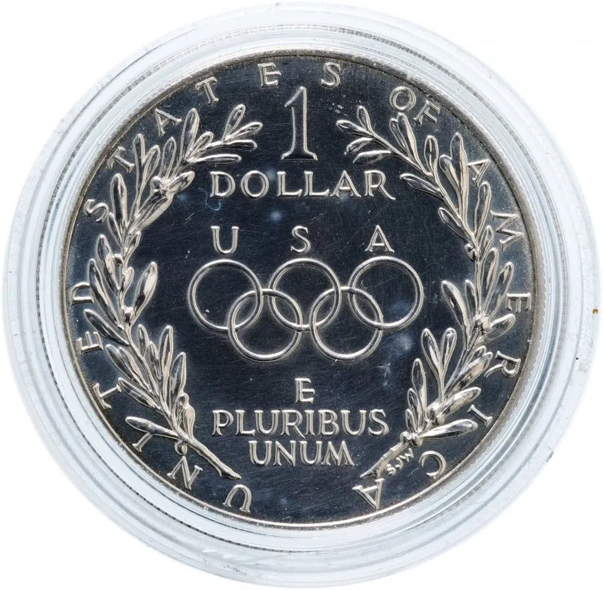 США 1 доллар (dollar) 1988 D "Олимпийский огонь"