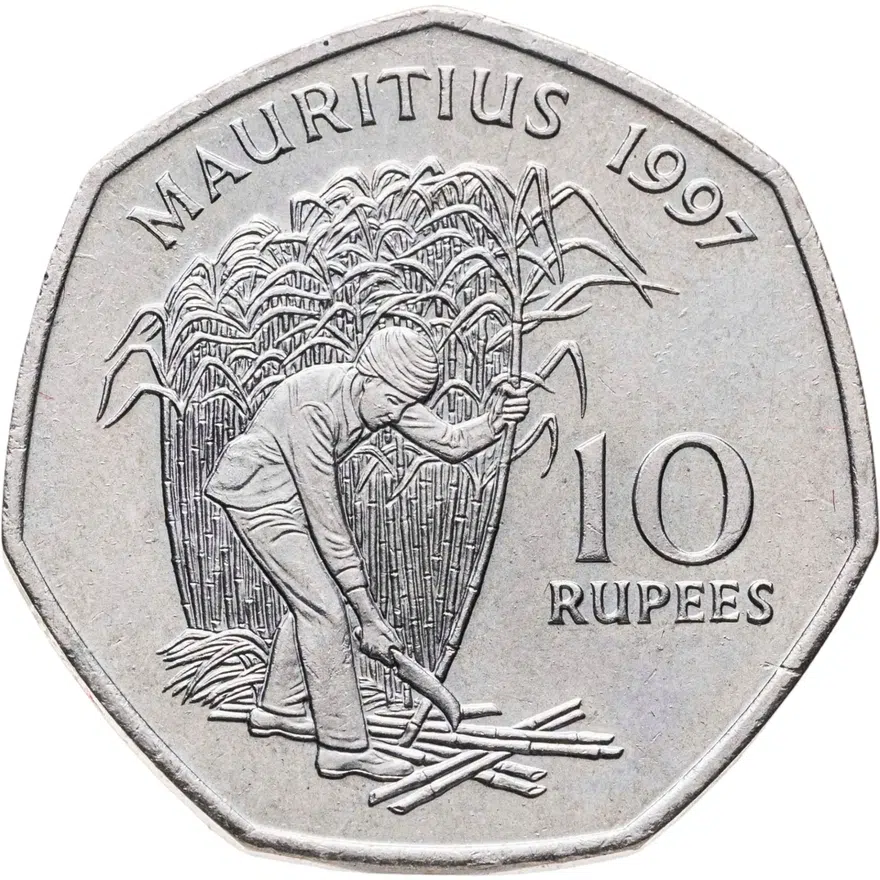 Маврикий 10 рупии (rupee) 1997-2000