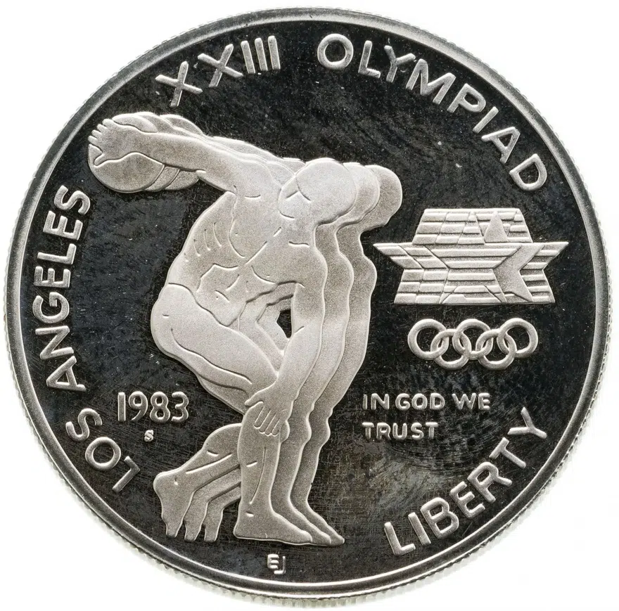 США 1 доллар (dollar) 1983 S "XXIII летние Олимпийские Игры - Дискобол", реверс
