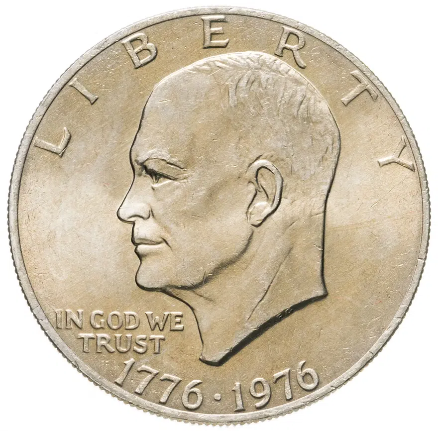 США 1 доллар (dollar) 1976 D 200 лет независимости США знак монетного двора "D" - Денвер