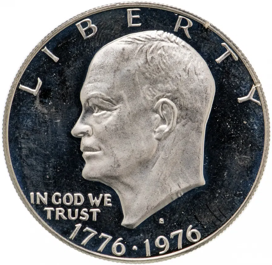 США 1 доллар (dollar) 1976 S 200 лет независимости США серебро, знак монетного двора "S" - Сан-Франциско, аверс