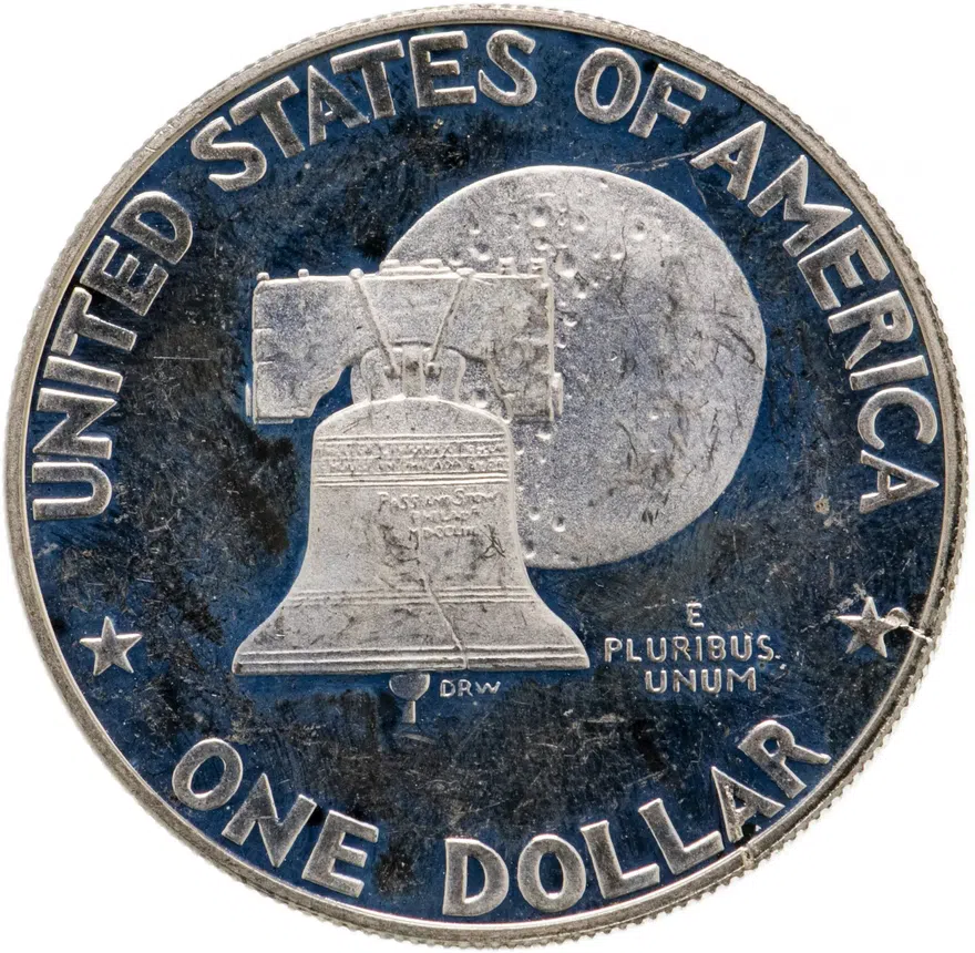 США 1 доллар (dollar) 1976 S 200 лет независимости США серебро, знак монетного двора "S" - Сан-Франциско, реверс