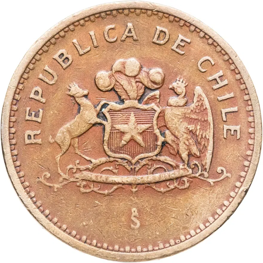 Чили 100 песо (pesos) 1986, реверс