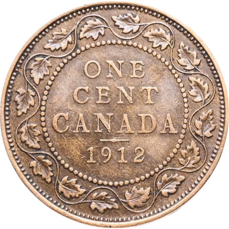 Канада 1 цент (cent) 1912, аверс