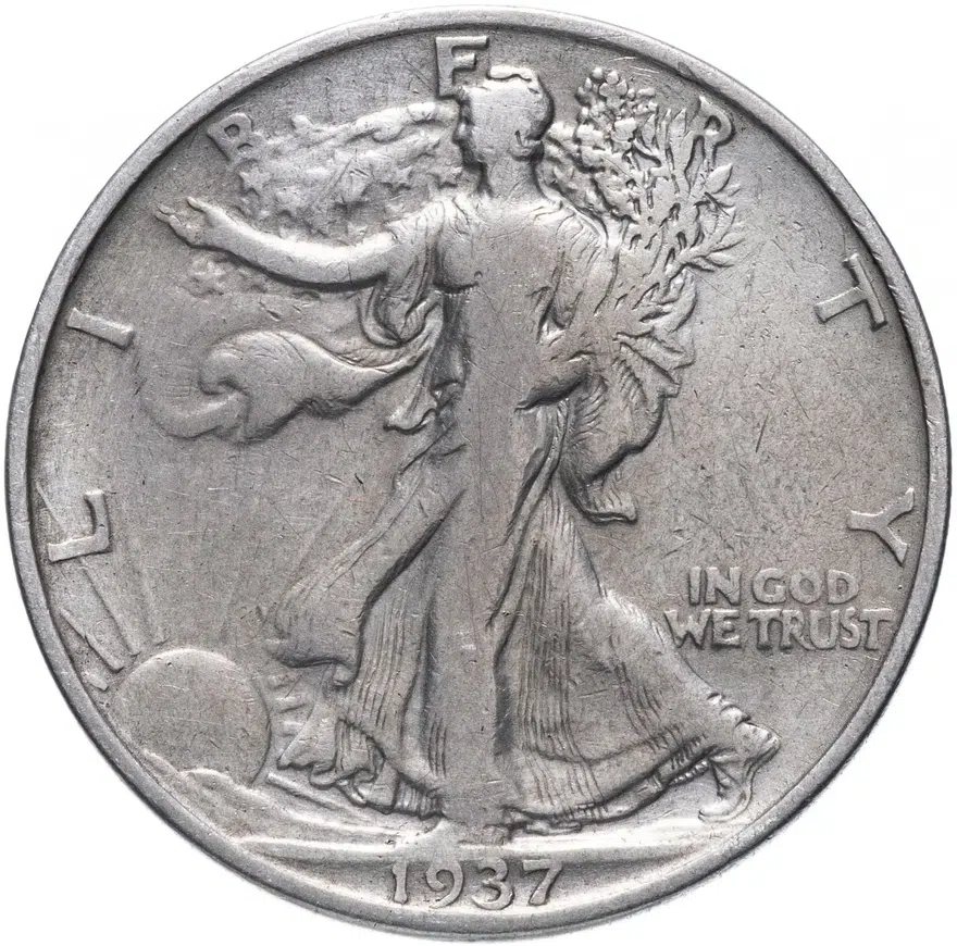 США 50 центов (1/2 доллара, half dollar) 1937 "S", реверс
