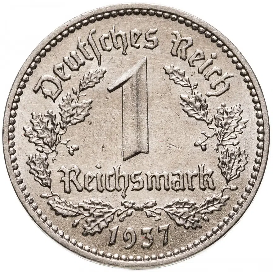 Нацистская Германия (Третий Рейх) 1 рейхсмарка 1937 A