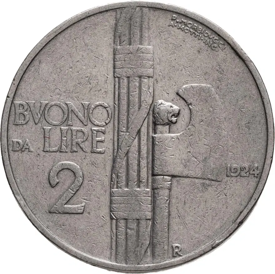 Италия 2 лиры 1924
