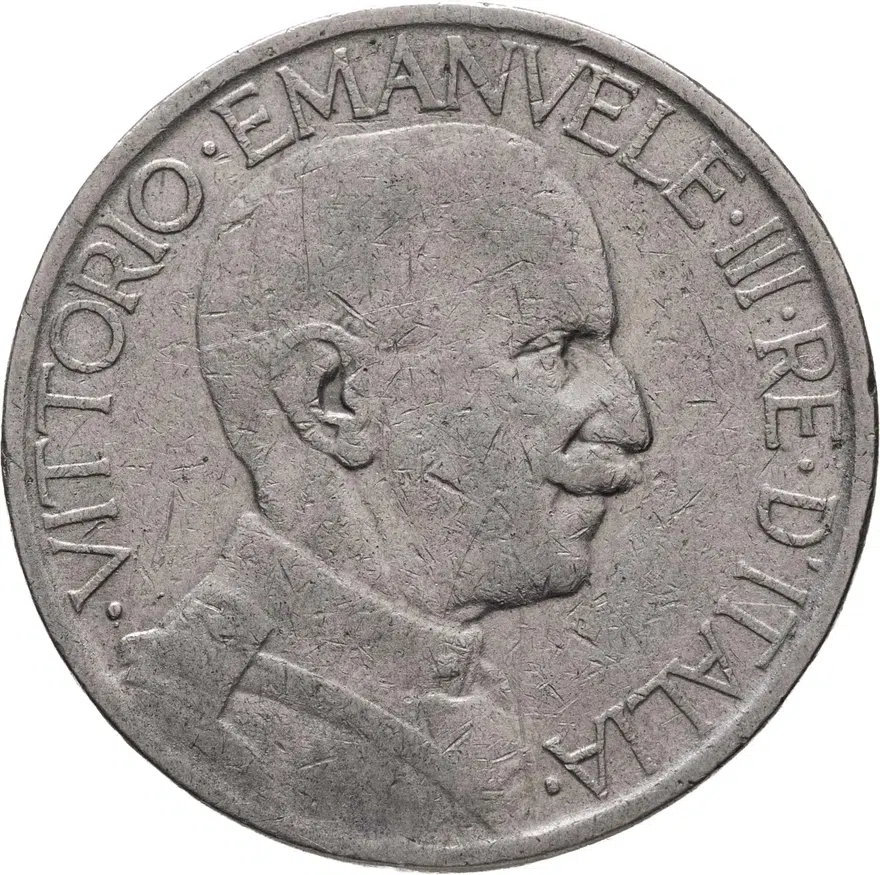 Италия 2 лиры 1924, реверс