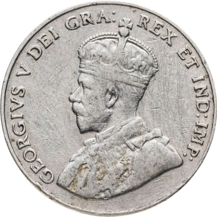 Канада 5 центов (cents) 1930, реверс