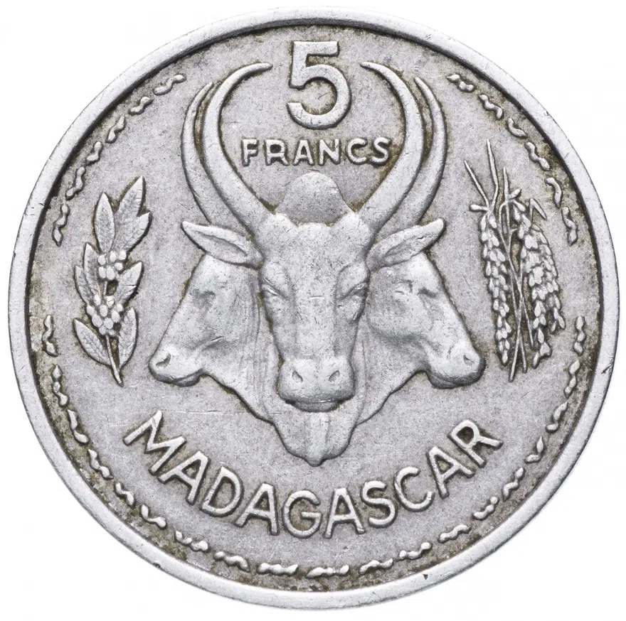 Мадагаскар 5 франков (francs) 1953